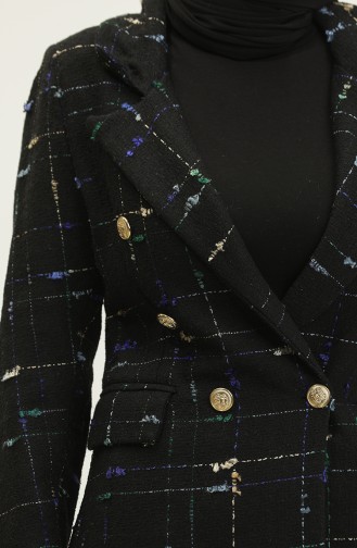 Plaid Boucle Jacket Blue C1428D 405