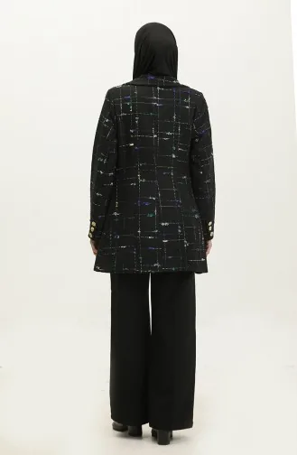 Plaid Boucle Jacket Blue C1428D 405