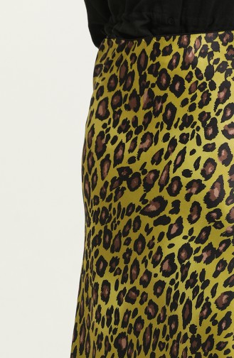 Jupe En Satin À Motifs Vert 4335 480