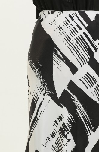 Jupe En Satin À Motifs Blanc 4335 482