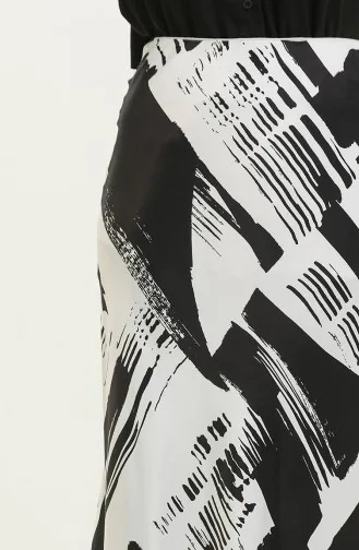 Jupe En Satin À Motifs Blanc 4335 482