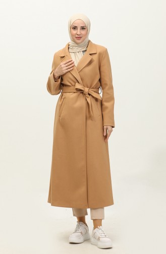 Long Lined Stash Coat Camel K323 512