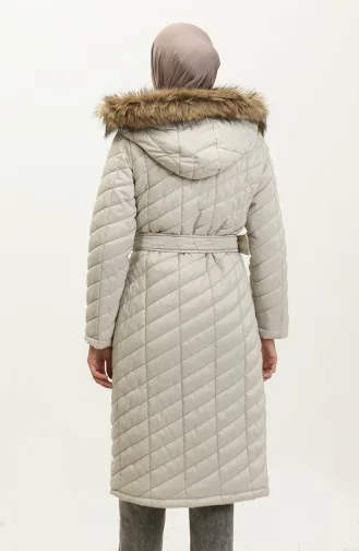 Manteau Matelassé A Ceinture 15057-03 Beige 15057-03
