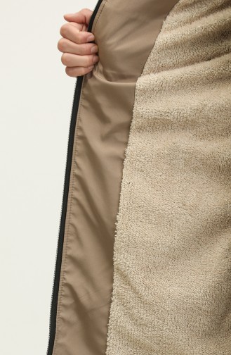 Bondit Fabric Zippered Coat 1123-04 Smoke-colored 1123-05