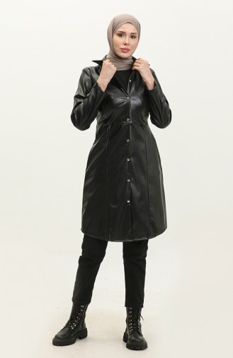 Snap Leather Tunic Black T1511 453