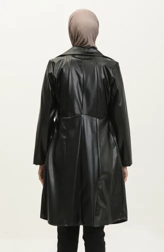 Snap Leather Tunic Black T1511 453