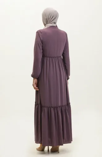 Geraffte Abaya 5042-09 Dusty Rose 5042-09