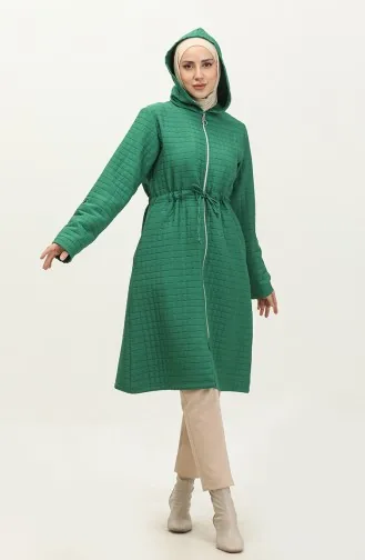 Kapuzen-Taillen-Kordelzug-Cape 0314-02 Grün 0314-02