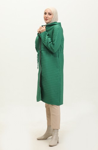 Hooded Shirred Waist Cape 0314-02 Green 0314-02