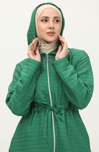 Hooded Shirred Waist Cape 0314-02 Green 0314-02