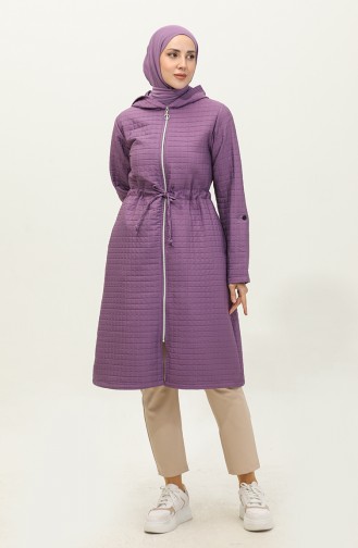 Hooded Waist Drawstring Cape 0314-06 Lilac 0314-06