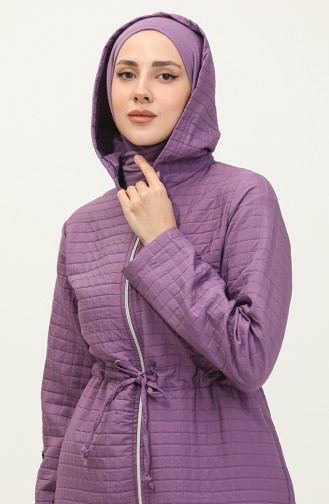 Hooded Waist Drawstring Cape 0314-06 Lilac 0314-06