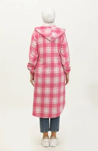 Kapuzenmütze Mit Karomuster NZR001D-03 Pink 001D-03