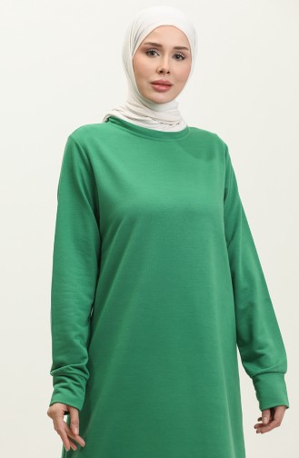 طقم ثنائي خيطان تونيك بنطلون 0044-27 أخضر زمردي  0044-27