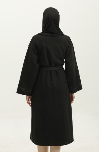 Laser Printed Suede Cape Black K109 531