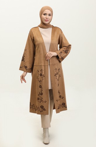 Laser Printed Suede Coat Mink K109 534