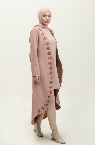 Laserbedruckte Wildlederkappe Rosa K108 546