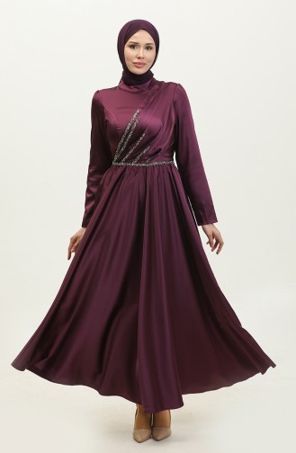 Stone Evening Dress 5762-01 Purple 5762-01