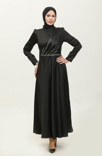 Stone Evening Dress 5762-04 Black 5762-04