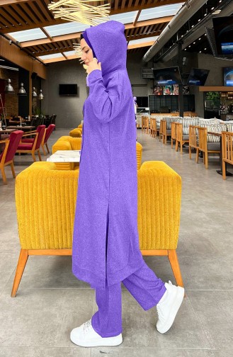 Two Thread Tracksuit Set 3034-18 Dark Lilac 3034-18