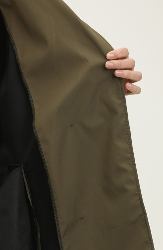 Zweireihiges Cape Mit Kragen 202601-01 Khaki 202601-01