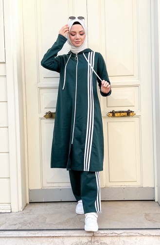 Hooded Tracksuit Set 3077-03 Nephti Green 3077-03