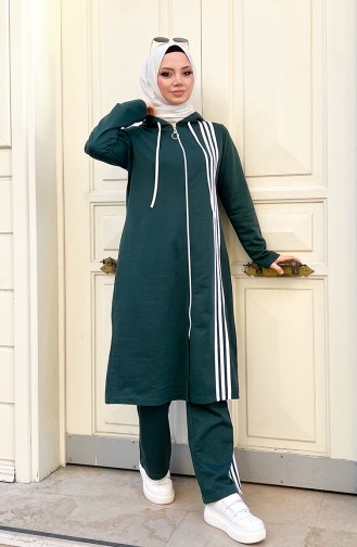 Hooded Tracksuit Set 3077-03 Nephti Green 3077-03