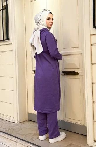 Survêtement A Capuche 3077-08 Lilas Foncé 3077-08