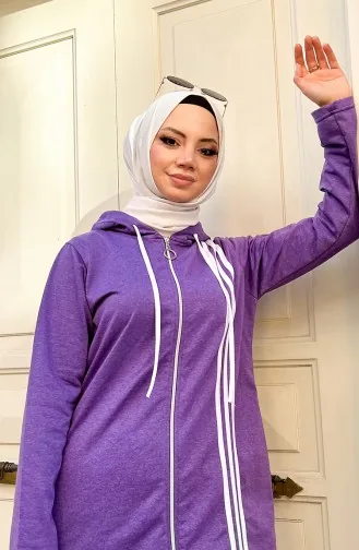 Survêtement A Capuche 3077-08 Lilas Foncé 3077-08