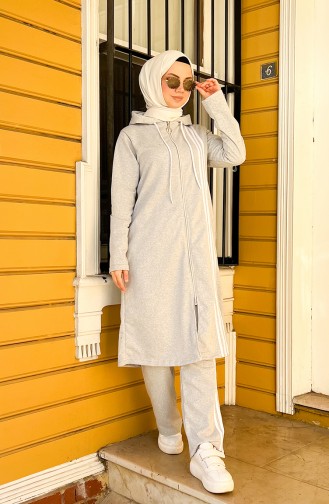 Hooded Tracksuit Set 3077-09 Gray 3077-09