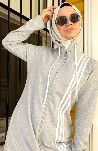 Hooded Tracksuit Set 3077-09 Gray 3077-09