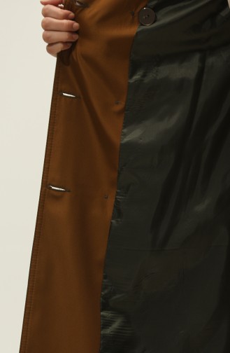 1 معطف واقٍ من المطر مصنوع من نسيج بونديت ذو جودة مزدوجة ومبطن بطبقة مزدوجة موسمية للنساء كاكي 6864.haki