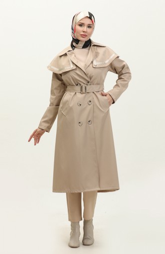 Jamila Trench Femme Doublé Cape Beige 6907.BEJ