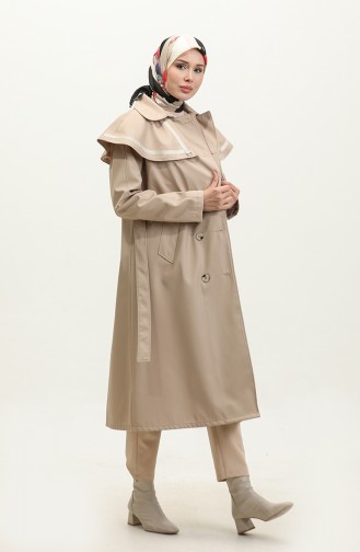 Jamila Trench Femme Doublé Cape Beige 6907.BEJ