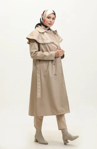Jamila Trench Femme Doublé Cape Beige 6907.BEJ