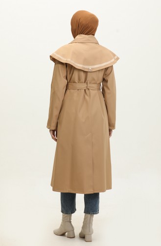 Jamila Damestrenchcoat Met Capevoering Camel 6907.kamel