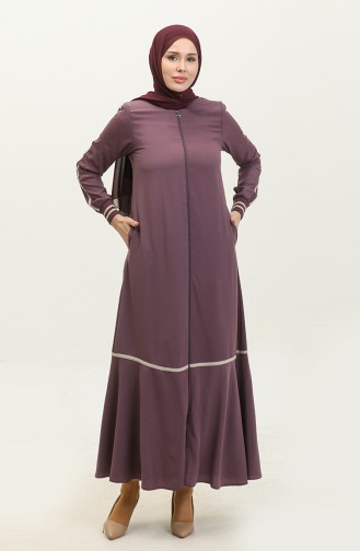 Zippered Abaya 5043-06 Dusty Rose 5043-08