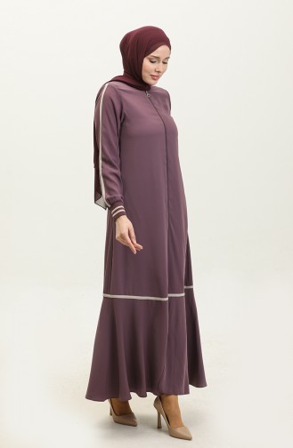 Abaya Met Ritssluiting 5043-08 Dusty Rose 5043-08