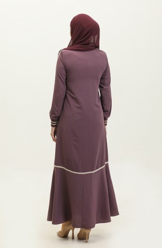 Abaya A Fermeture 5043-08 Rose Poudré 5043-08