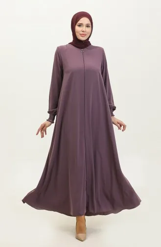 Elastic Sleeve Abaya 5049-06 İndigo 5049-07