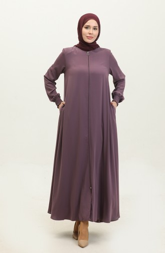 Elastic Sleeve Abaya 5049-06 İndigo 5049-07