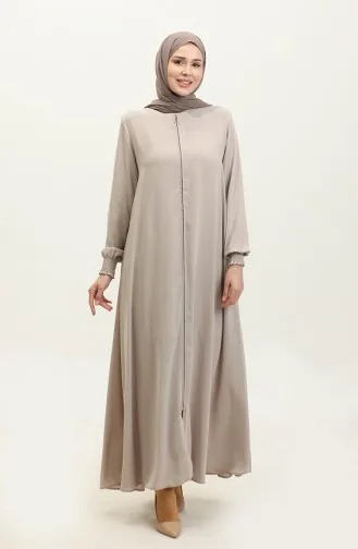 Elastic Sleeve Abaya 5049-06 İndigo 5049-08