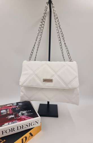 Chain Shoulder Bag 1004-02 white 1004-02