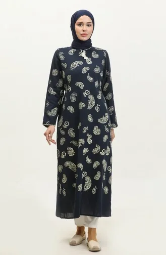 Şile Bezi Elbise 5656-02 Lacivert