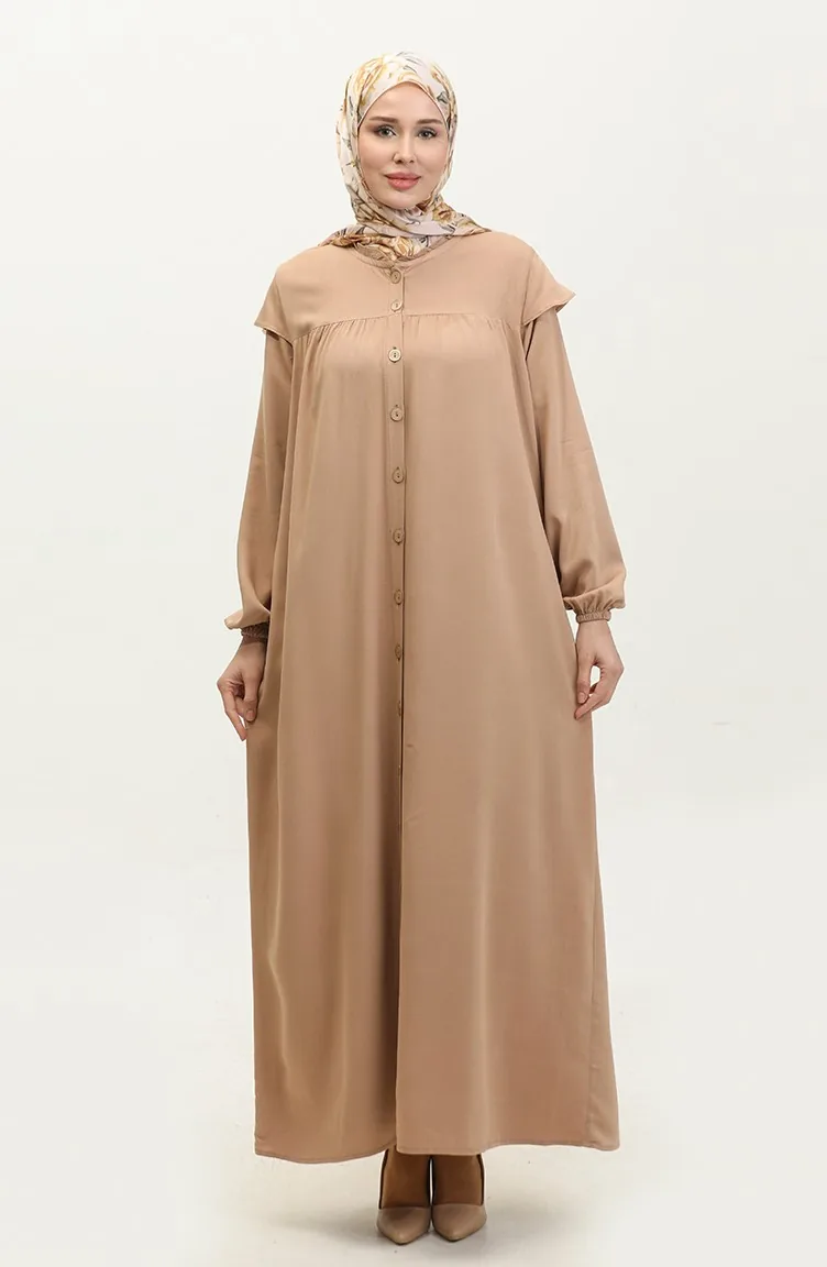 Robe à Manches Elastiques 24Y8729-10 Camel 24Y8729-10