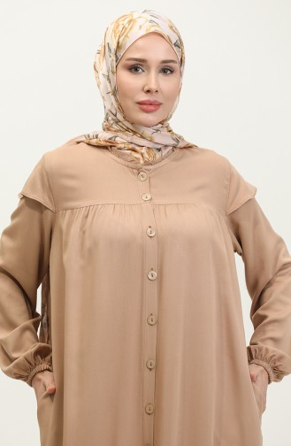 Robe à Manches Elastiques 24Y8729-10 Camel 24Y8729-10