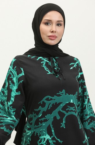 Viskose-Tunikakleid 0554-01 Schwarz 0554-01