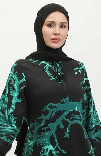 فستان تونيك فيسكوز 0554-01 أسود 0554-01