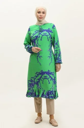 فستان تونيك فيسكوز 0554-02 أخضر  0554-02