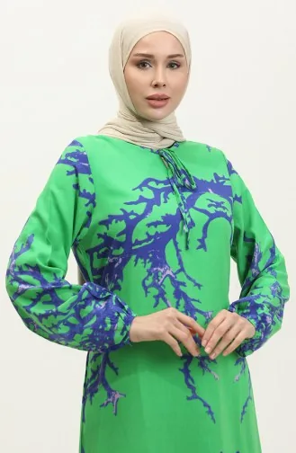 فستان تونيك فيسكوز 0554-02 أخضر  0554-02